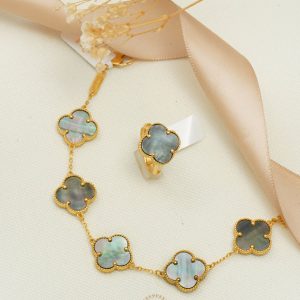 Blue Stone Necklace Set